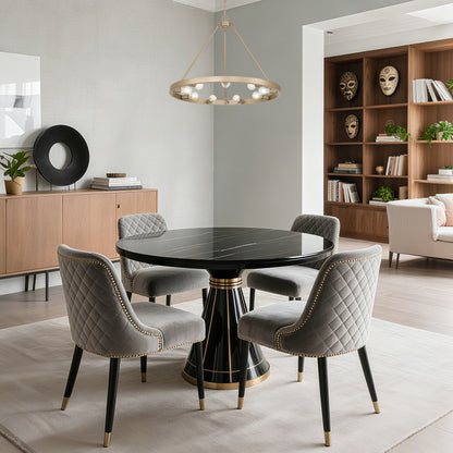 Golden Lighting Castile 9-light Chandelier in Matte French Gold - - Golden Lighting