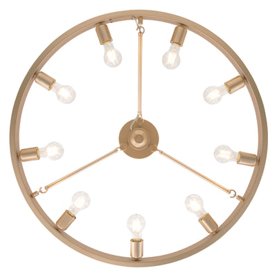 Golden Lighting Castile 9-light Semi-Flush Mount in French Gold - - Golden Lighting