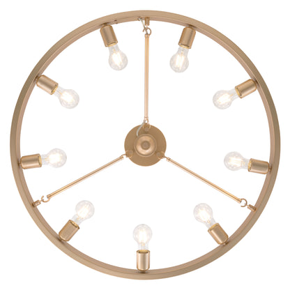 Golden Lighting Castile 9-light Semi-Flush Mount in French Gold - - Golden Lighting