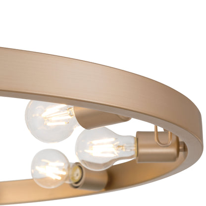 Golden Lighting Castile 9-light Semi-Flush Mount in French Gold - - Golden Lighting