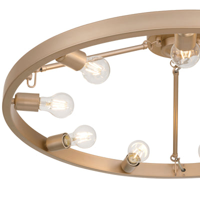 Golden Lighting Castile 9-light Semi-Flush Mount in French Gold - - Golden Lighting