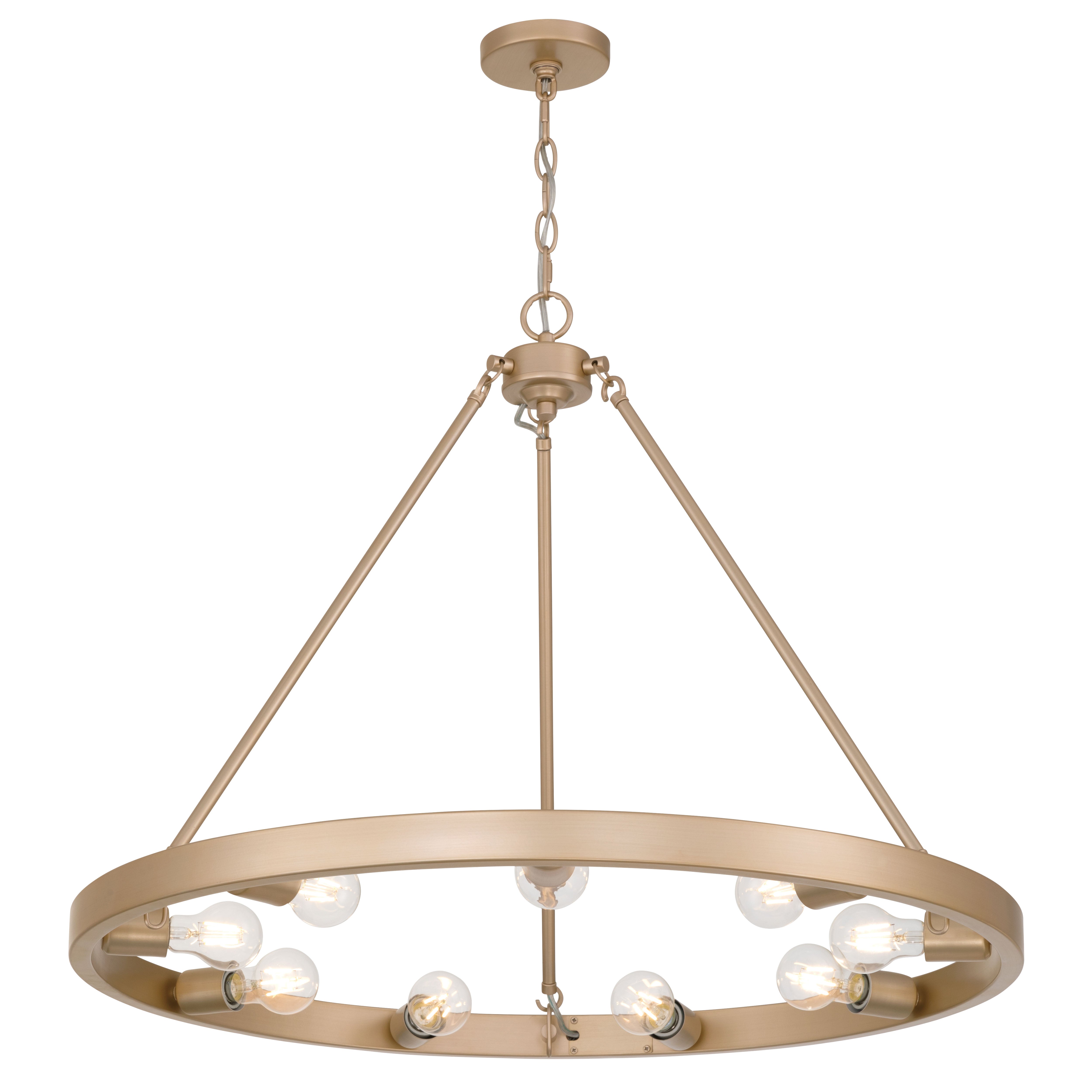 Golden Lighting Castile 9-light Chandelier in Matte French Gold - - Golden Lighting