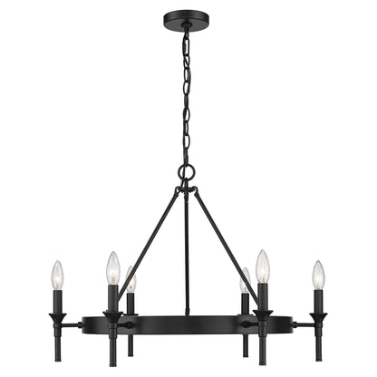 Edinburgh 6-light Chandelier in Matte Black