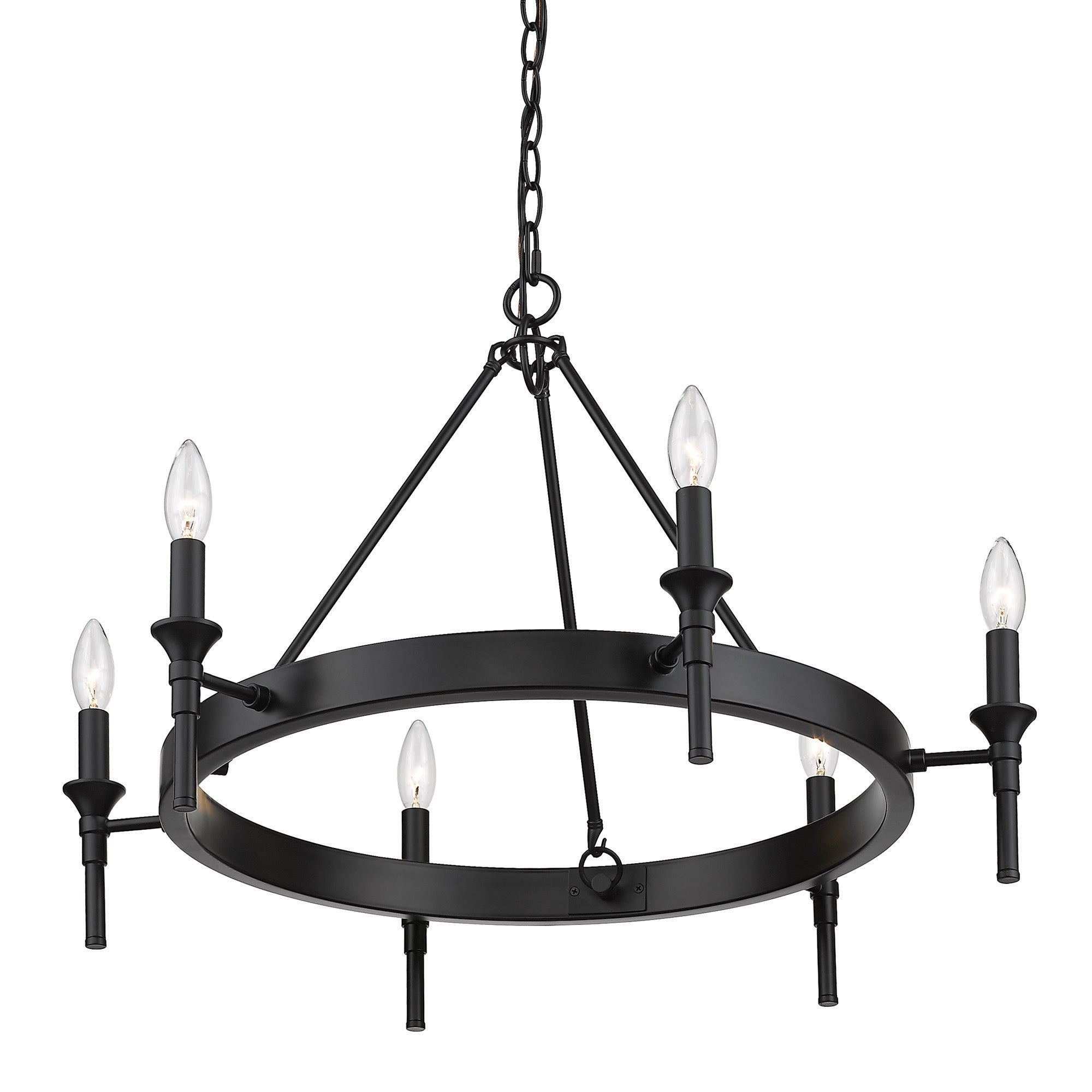 Edinburgh 6-light Chandelier in Matte Black