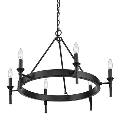 Edinburgh 6-light Chandelier in Matte Black