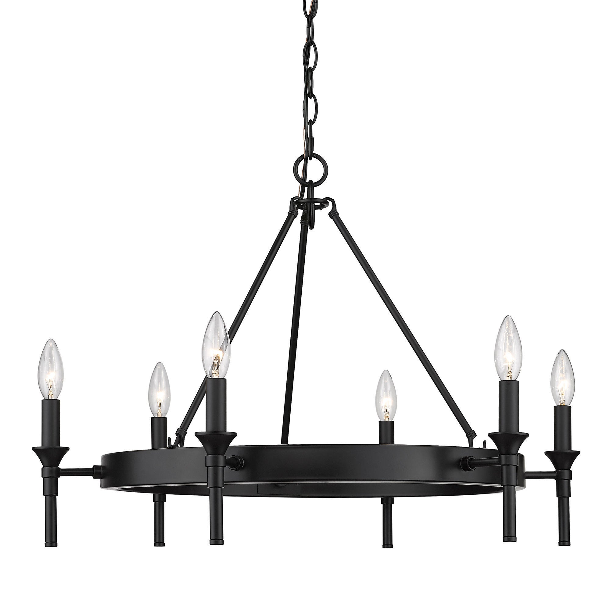 Edinburgh 6-light Chandelier in Matte Black