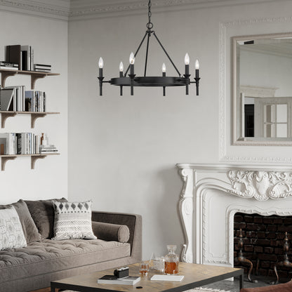Edinburgh 6-light Chandelier in Matte Black