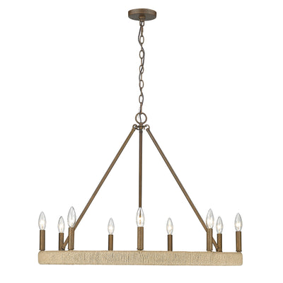 Yates 9-light Chandelier in Burnished Chestnut