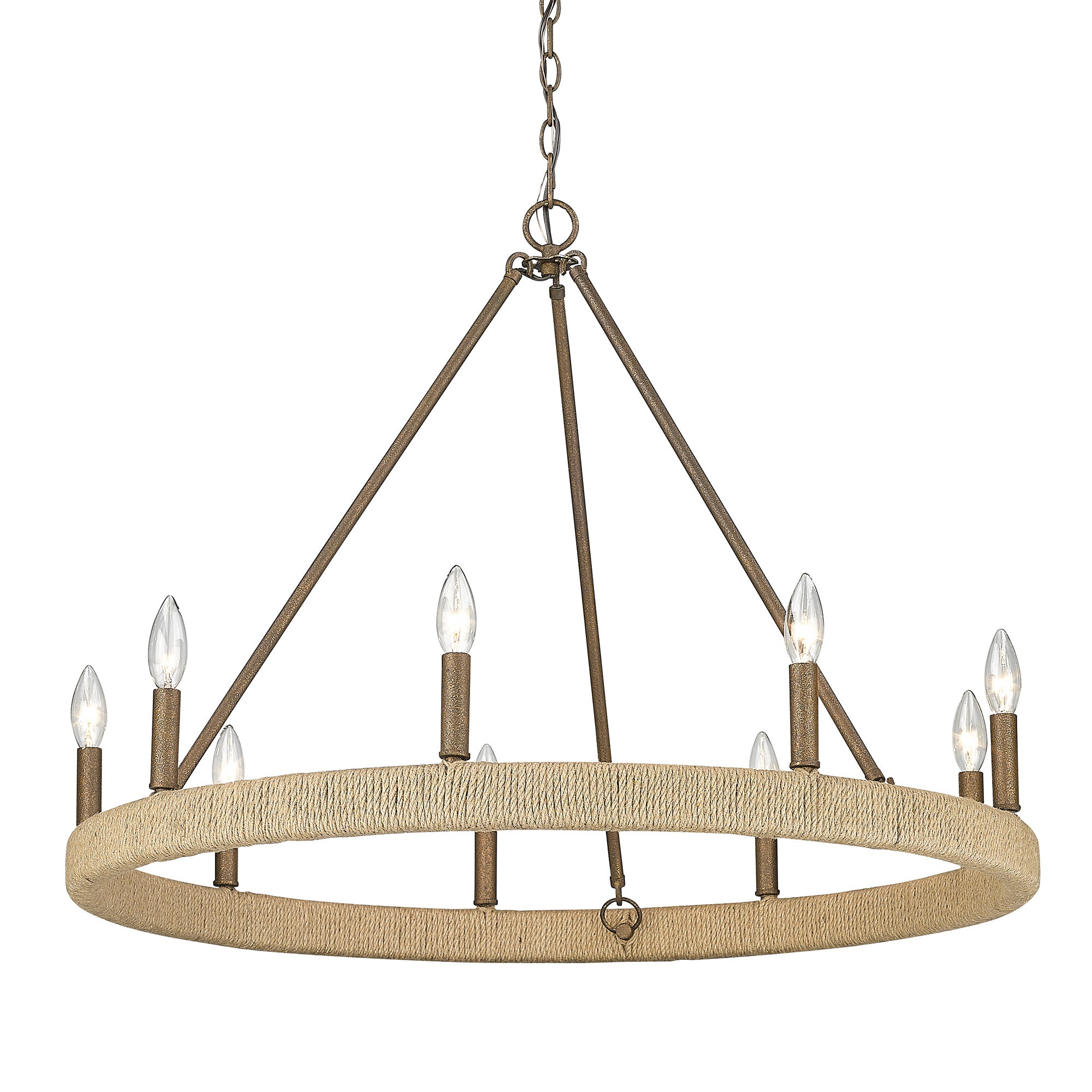 Yates 9-light Chandelier in Burnished Chestnut