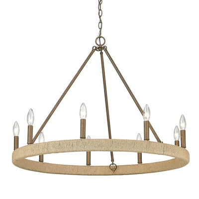 Yates 9-light Chandelier in Burnished Chestnut