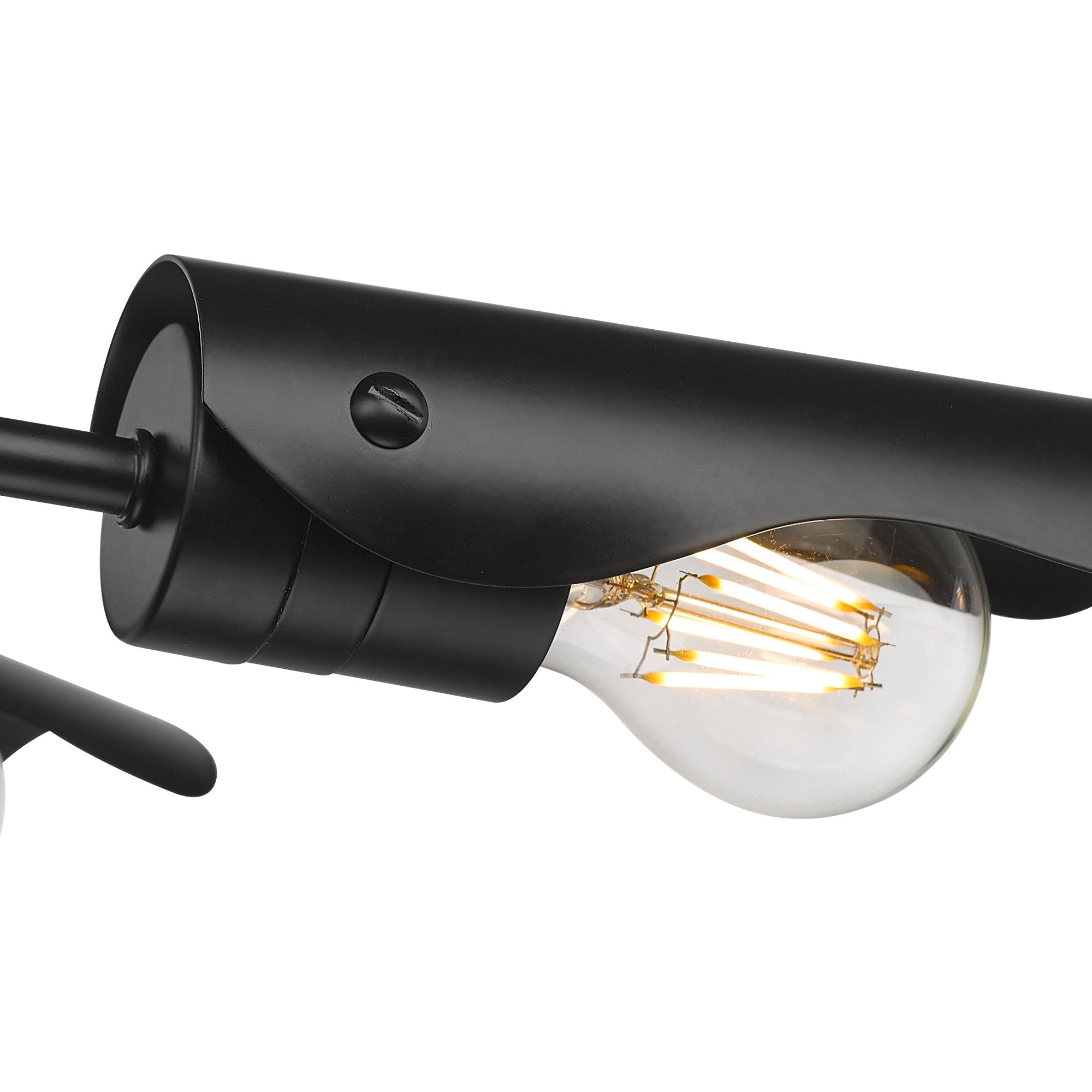 Newton 6-light Semi-Flush Mount in Matte Black