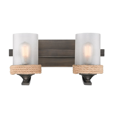 Chatham 2-light Vanity in Gunmetal Bronze - - Golden Lighting