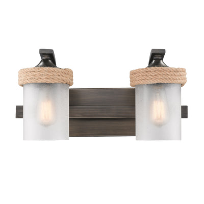 Chatham 2-light Vanity in Gunmetal Bronze - - Golden Lighting