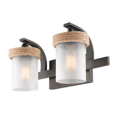 Chatham 2-light Vanity in Gunmetal Bronze - - Golden Lighting