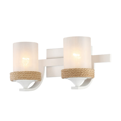 Chatham 2-light Vanity in Natural White - - Golden Lighting