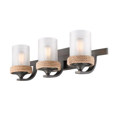 Chatham 3-light Vanity in Gunmetal Bronze - - Golden Lighting