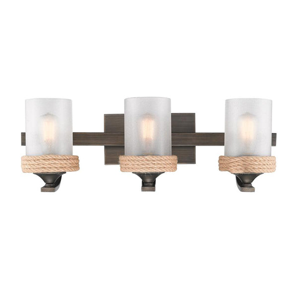 Chatham 3-light Vanity in Gunmetal Bronze - - Golden Lighting