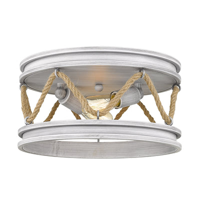 Chatham 2-light Flush Mount in Gray Driftwood - - Golden Lighting