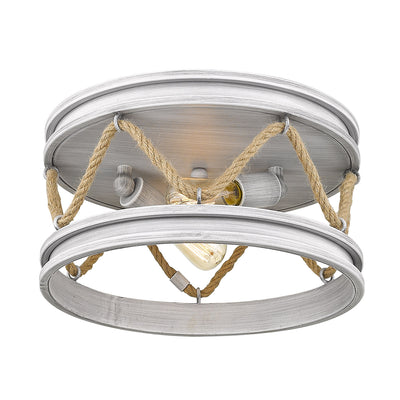 Chatham 2-light Flush Mount in Gray Driftwood - - Golden Lighting