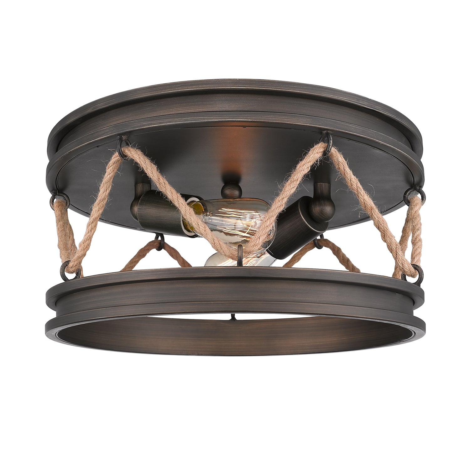 Chatham Flush Mount in Gunmetal Bronze - Gunmetal Bronze / Gunmetal Bronze / Bronze - Golden Lighting