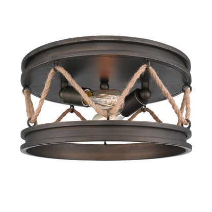 Chatham Flush Mount in Gunmetal Bronze - Gunmetal Bronze / Gunmetal Bronze / Bronze - Golden Lighting