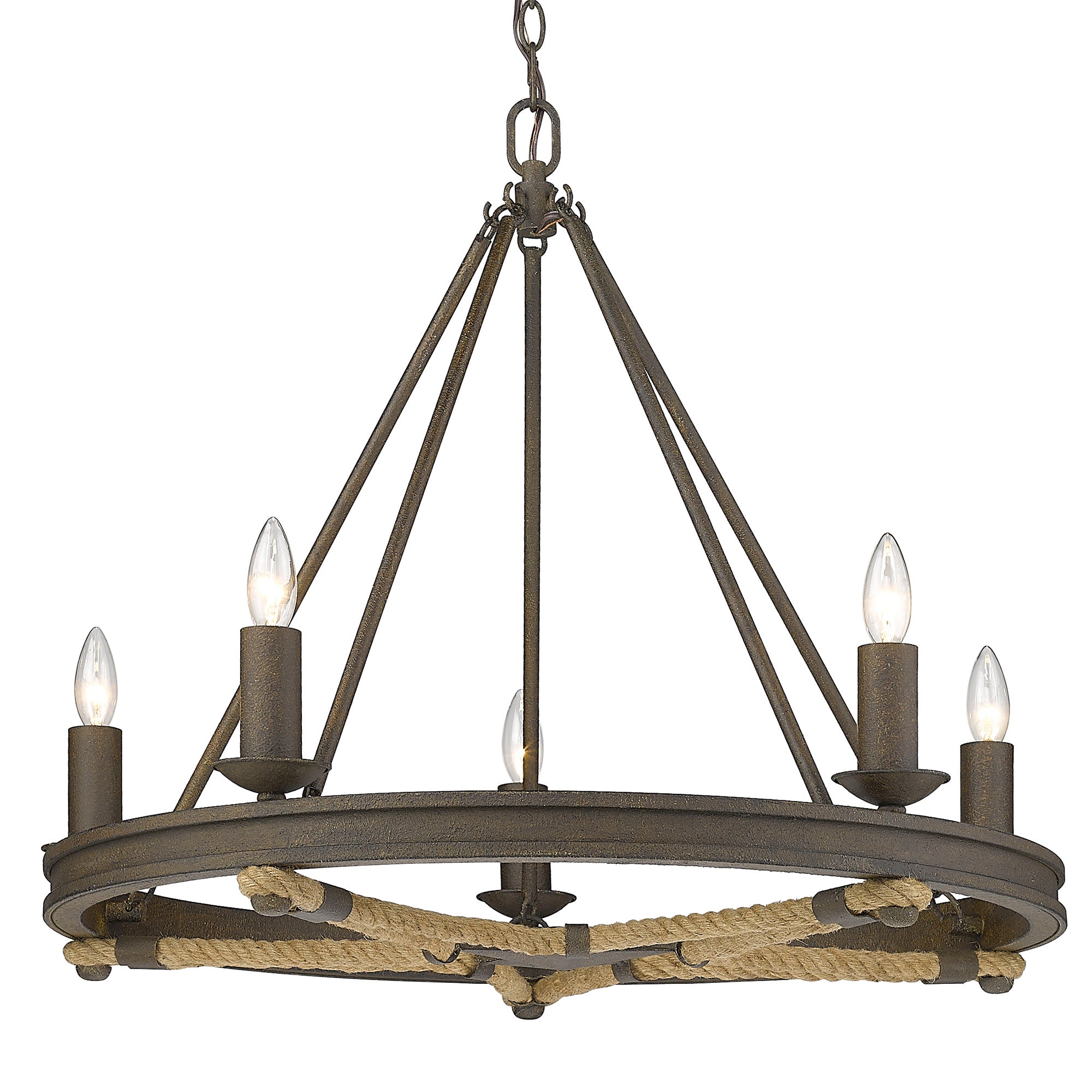 Stokes 5-light Chandelier in Dark Rust