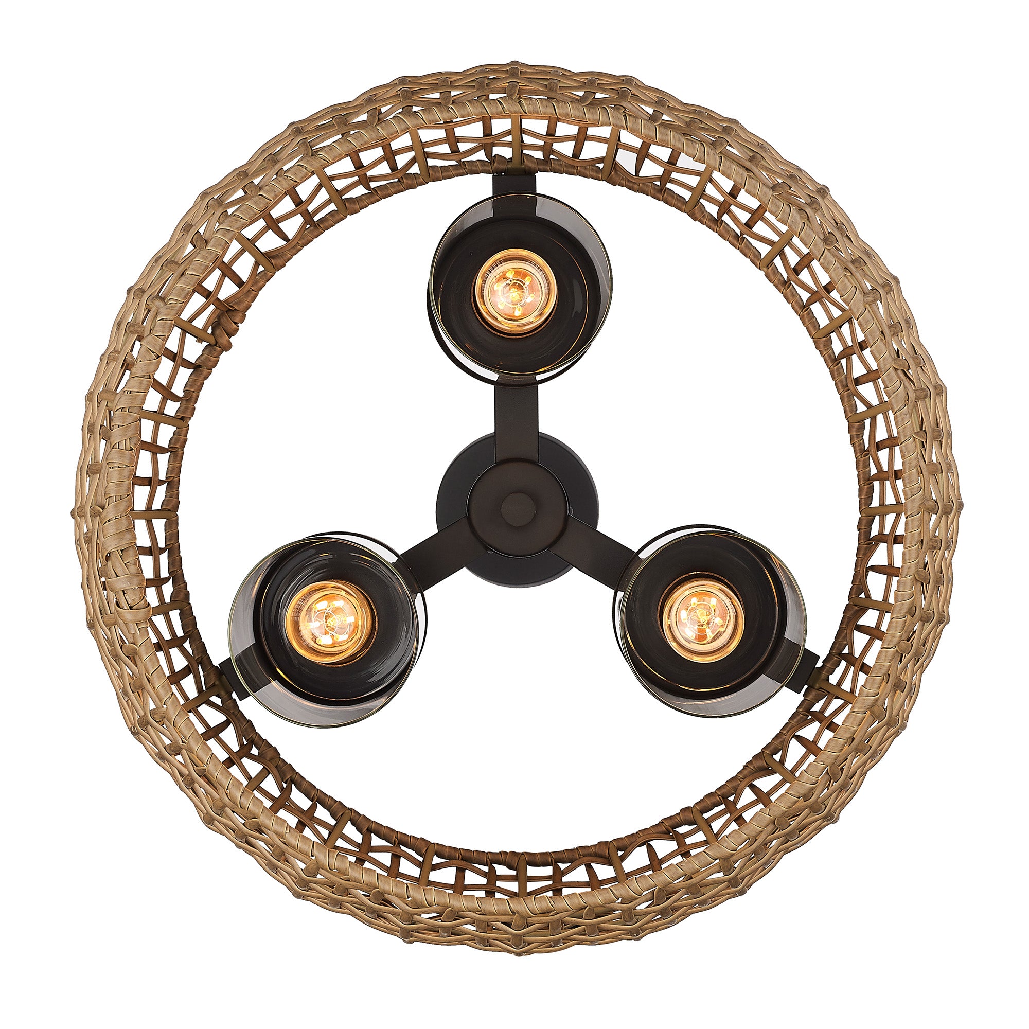 Golden Lighting Piper 3-light Outdoor Pendant in Natural Black - - Golden Lighting