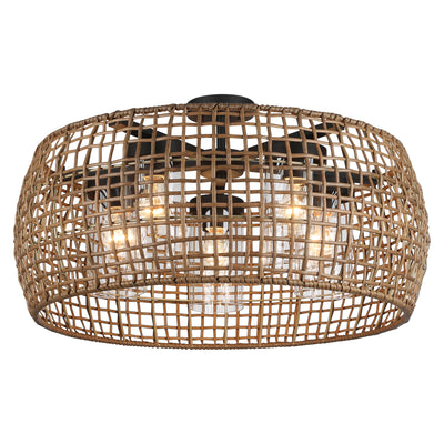 Golden Lighting Piper 5-light Outdoor Ceiling in Natural Black - - Golden Lighting