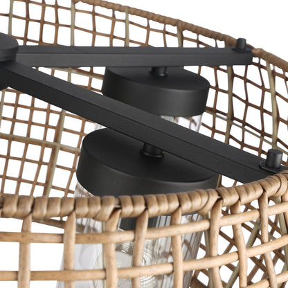 Golden Lighting Piper 5-light Outdoor Ceiling in Natural Black - - Golden Lighting