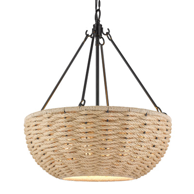Golden Lighting Hathaway 4-light Pendant in Matte Black - - Golden Lighting