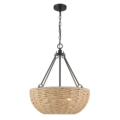 Golden Lighting Hathaway 4-light Pendant in Matte Black - - Golden Lighting