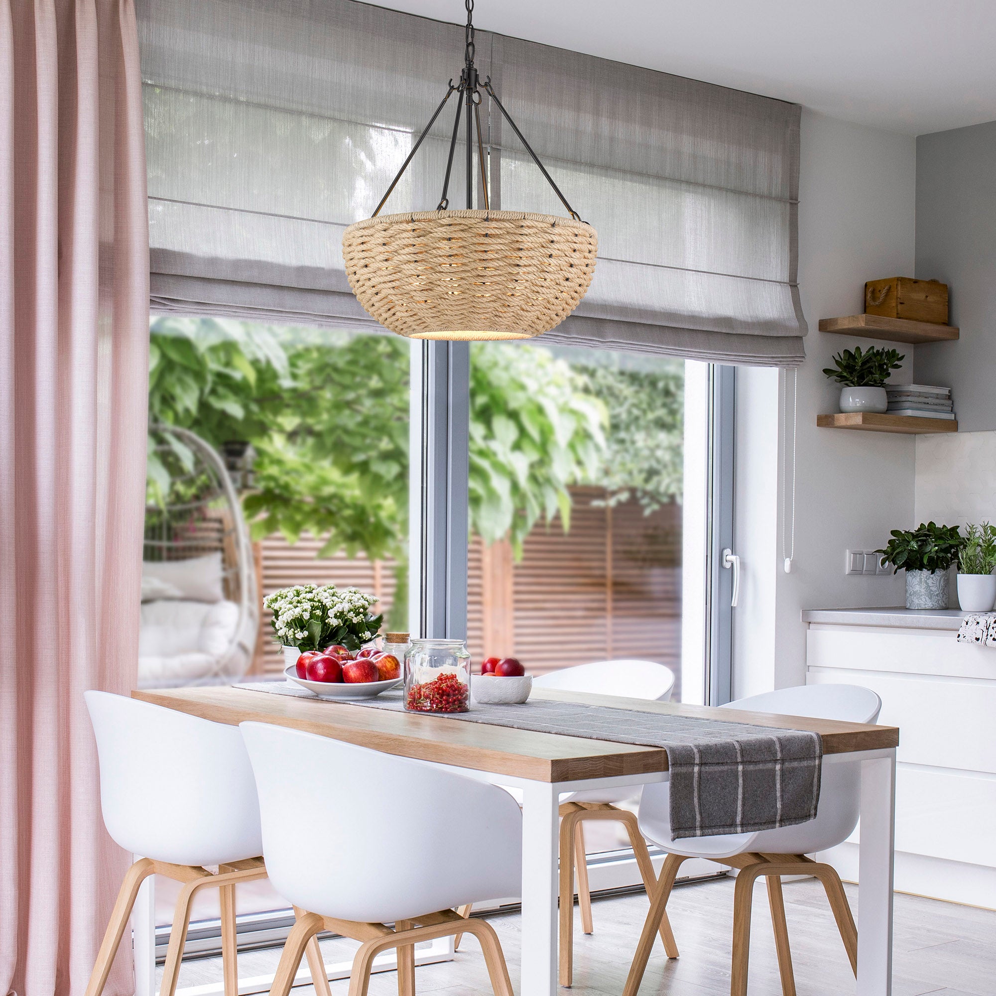 Hathaway 4-Light Pendant in Matte Black - Default Title - Golden Lighting