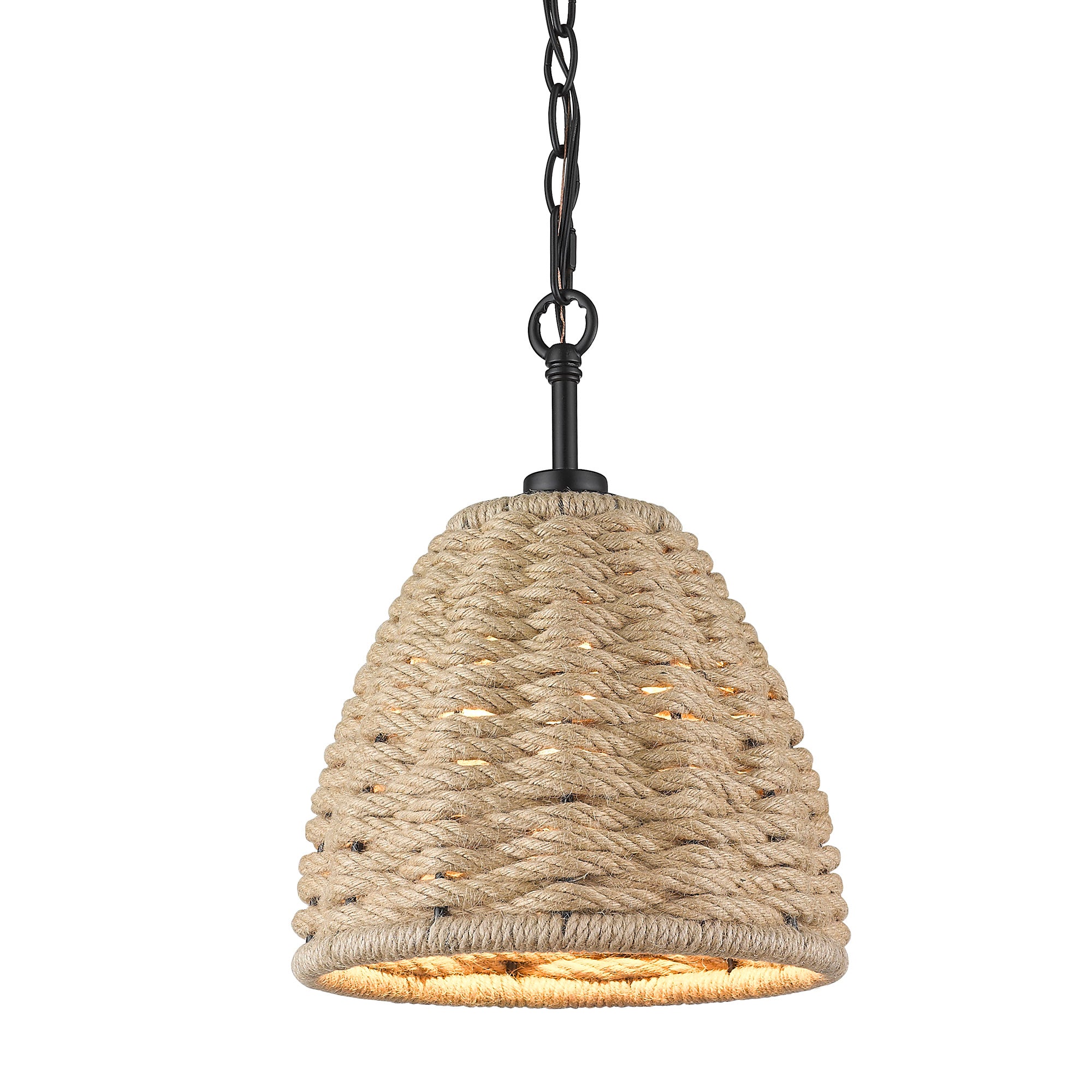 Hathaway Mini Pendant in Matte Black - - Golden Lighting