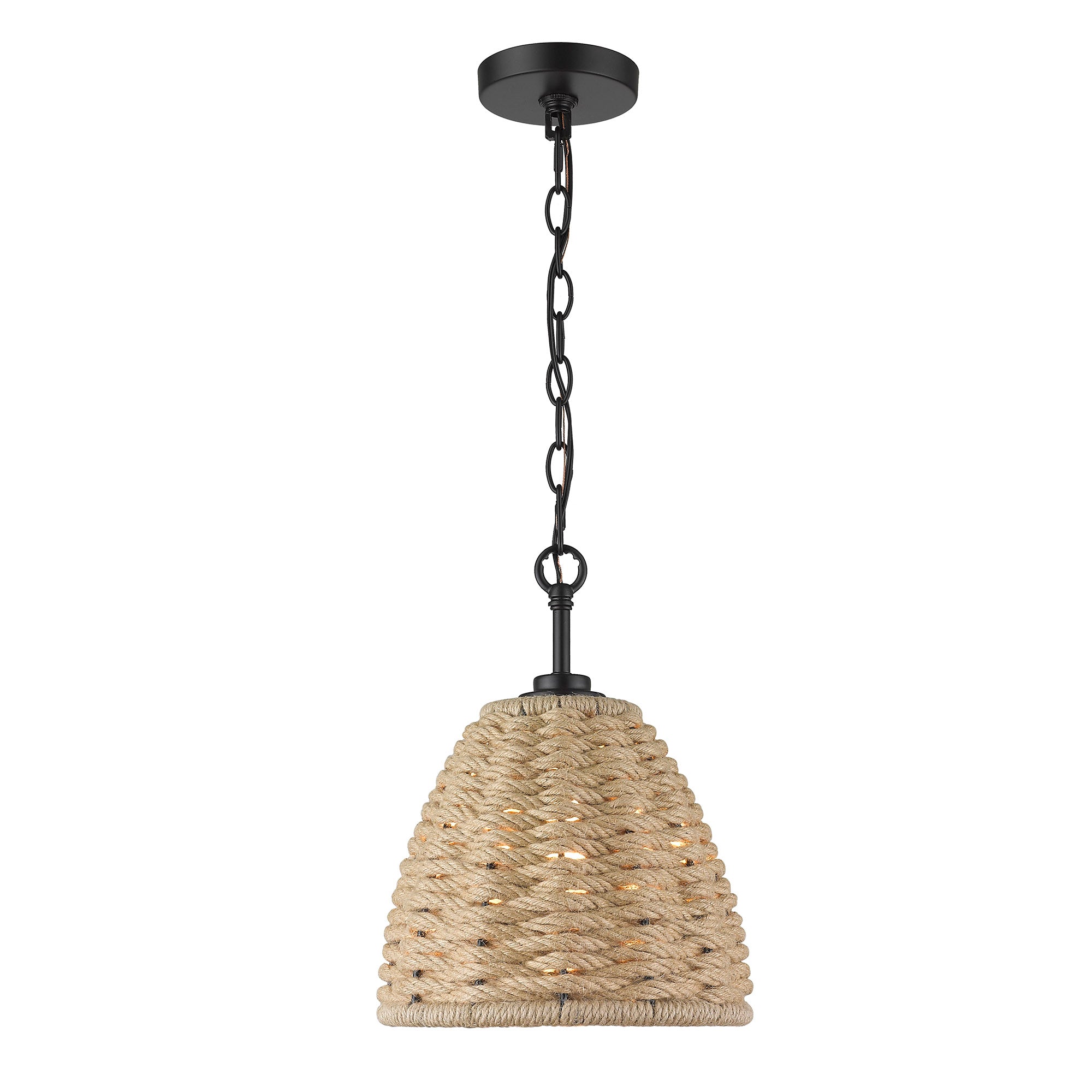 Hathaway Mini Pendant in Matte Black - Default Title - Golden Lighting