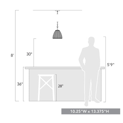 Golden Lighting Hathaway 1-light Pendant in Matte Black - - Golden Lighting