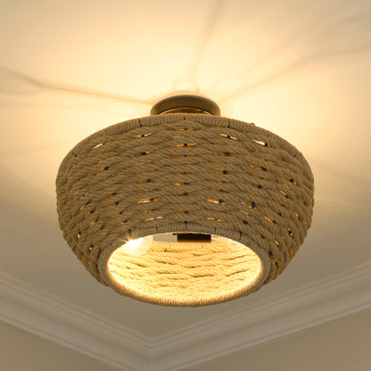 Hathaway Semi-Flush in Matte Black - Default Title - Golden Lighting