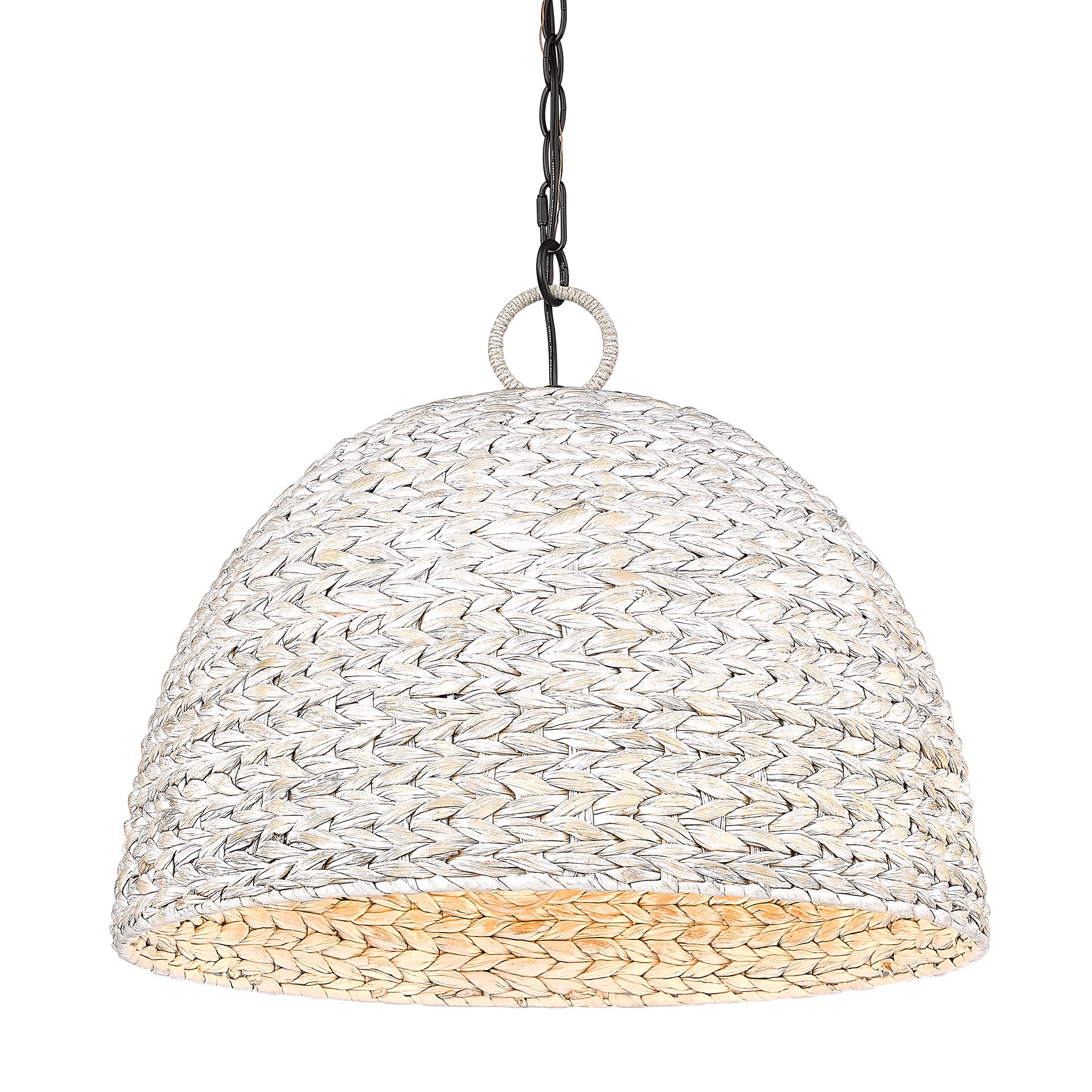 Golden Lighting Rue 5-light Pendant in Matte Black and Rubbed Bronze shade - - Golden Lighting