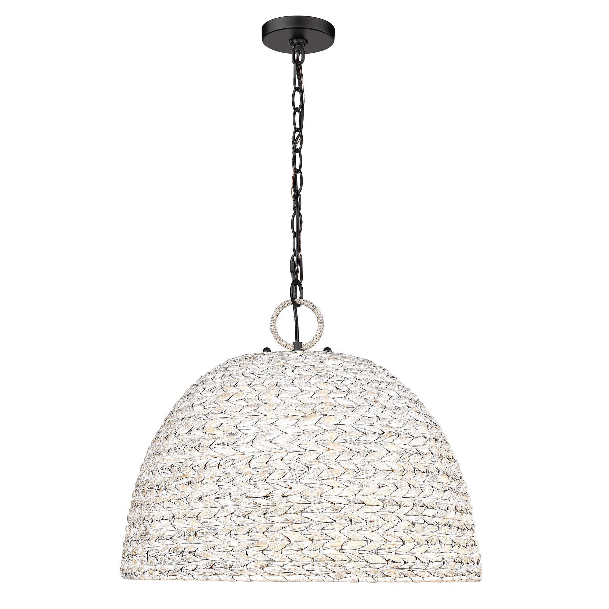 Golden Lighting Rue 5-light Pendant in Matte Black and Rubbed Bronze shade - - Golden Lighting