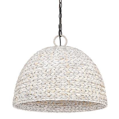 Golden Lighting Rue 5-light Pendant in Matte Black and Rubbed Bronze shade - - Golden Lighting