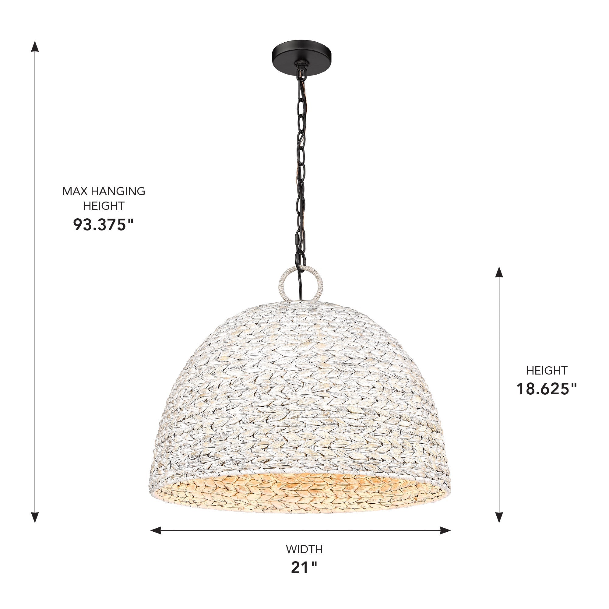 Golden Lighting Rue 5-light Pendant in Matte Black and Rubbed Bronze shade - - Golden Lighting