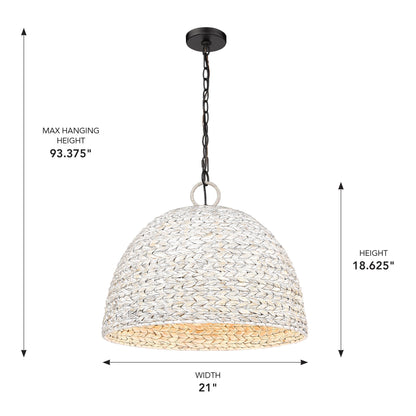 Golden Lighting Rue 5-light Pendant in Matte Black and Rubbed Bronze shade - - Golden Lighting