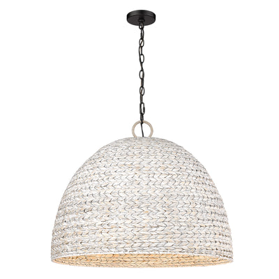 Golden Lighting Rue 8-light Chandelier in Matte Black and Rubbed Bronze shade - - Golden Lighting