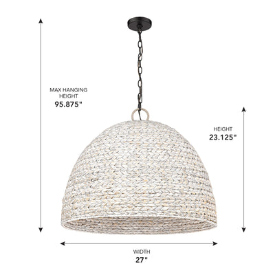 Golden Lighting Rue 8-light Chandelier in Matte Black and Rubbed Bronze shade - - Golden Lighting