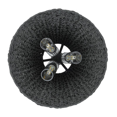 Golden Lighting Rue 3-light Outdoor Pendant in Natural Black - - Golden Lighting