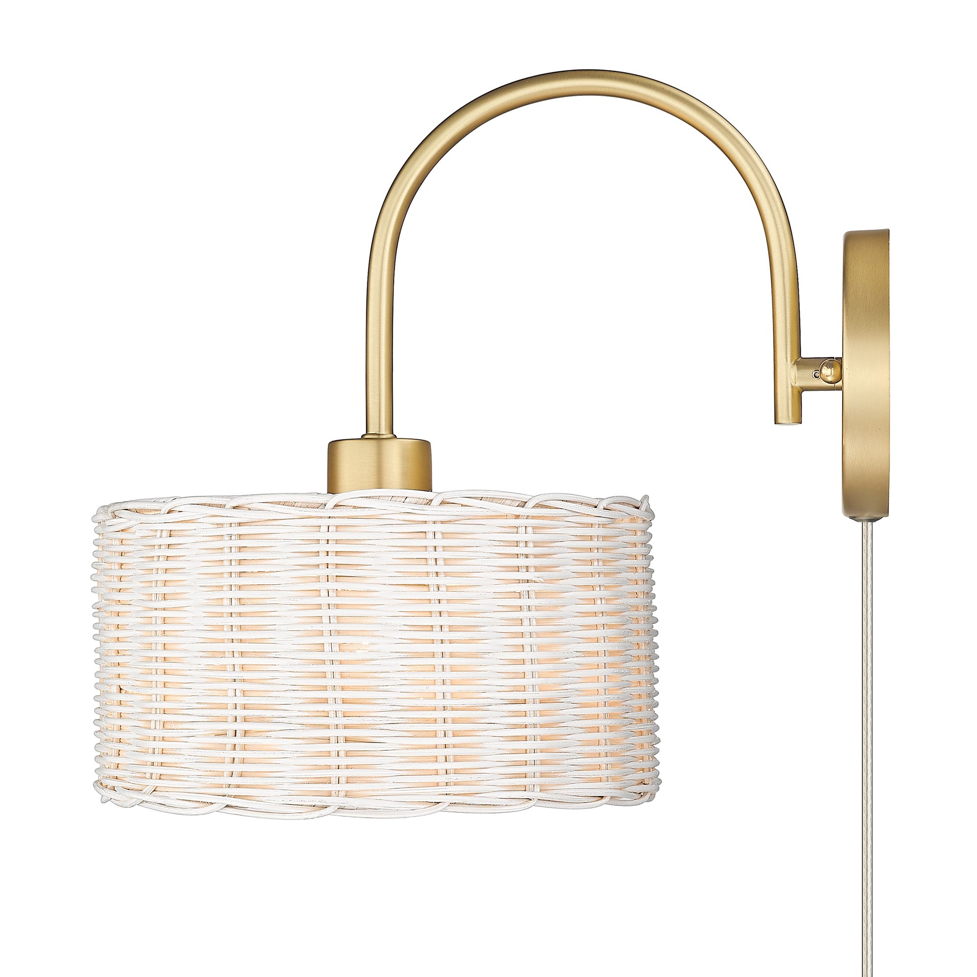 Golden Lighting Erma 1-light Wall Sconce in Brushed Champagne Brass - - Golden Lighting
