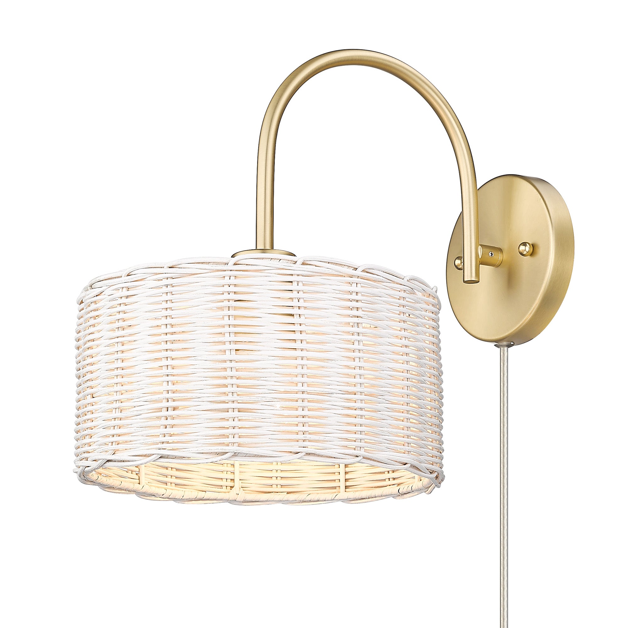 Golden Lighting Erma 1-light Wall Sconce in Brushed Champagne Brass - - Golden Lighting