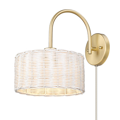 Golden Lighting Erma 1-light Wall Sconce in Brushed Champagne Brass - - Golden Lighting