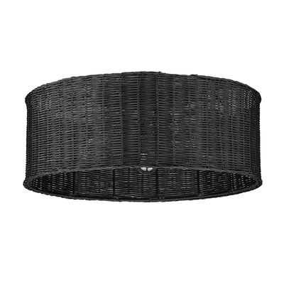 Golden Lighting Erma 5-light Flush Mount in Matte Black - - Golden Lighting