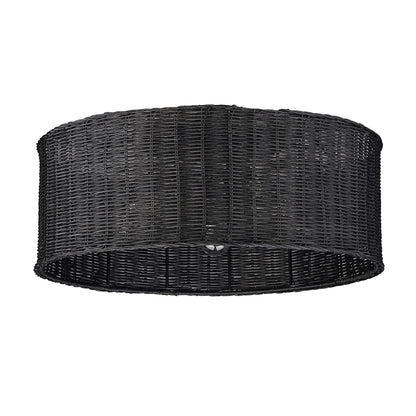 Golden Lighting Erma 5-light Flush Mount in Matte Black - - Golden Lighting