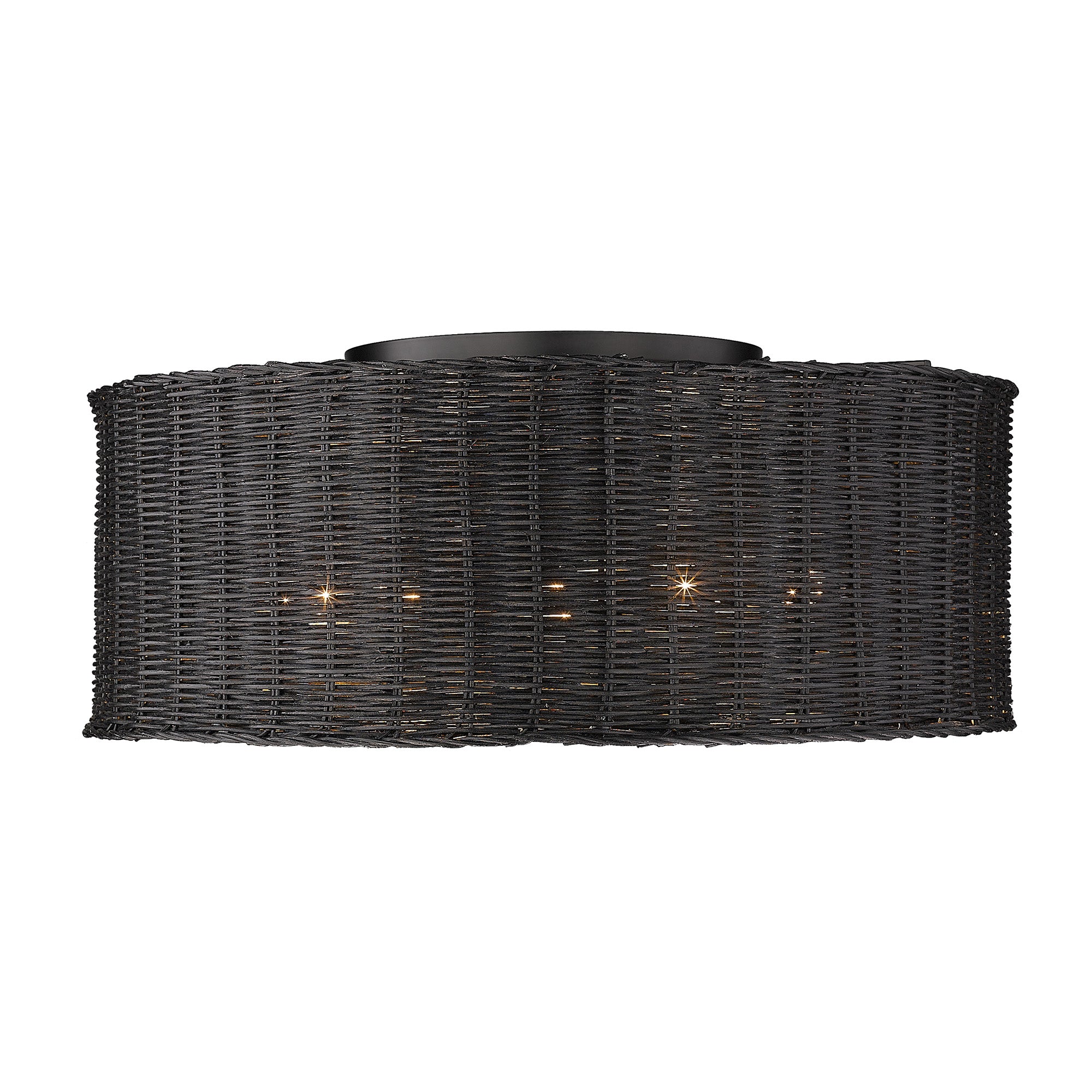 Golden Lighting Erma 5-light Flush Mount in Matte Black - - Golden Lighting
